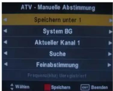 SEG Valencia - ATV (analoges Kabel-TV) - Manuelle Abstimmung - 1