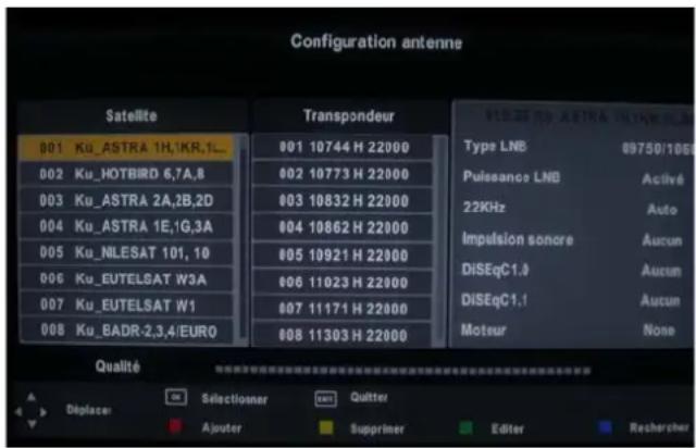 SEG Valencia - Régler un satellite ou un LNB différent - 1