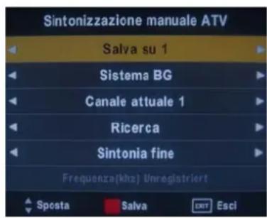 SEG Valencia - Sintonizzazione manuale ATV (TV analogica via cavo) - 1