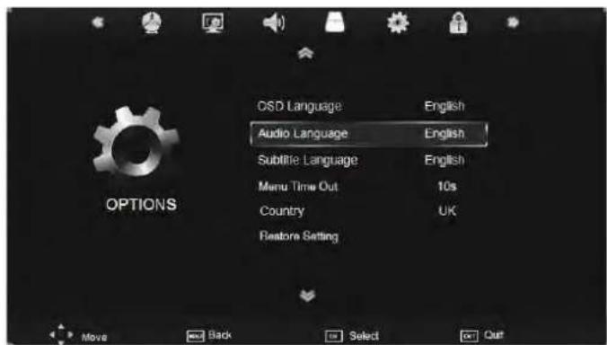 SEG Michigan - OPTIONS menu - 1