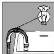 INDESIT W 145 TX (CH) - Raccordement du tuyau devidange - 3
