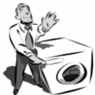 INDESIT W 145 TX (CH) - Bouton programmes et département différé - 1