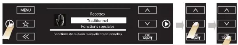 BAUKNECHT BLTM 9100 PT01 - SELECTION DES FONCTIONS DE CUISSON - 1