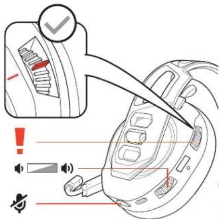 PLANTRONICS RIG 700HS - Volume aanpassen - 2