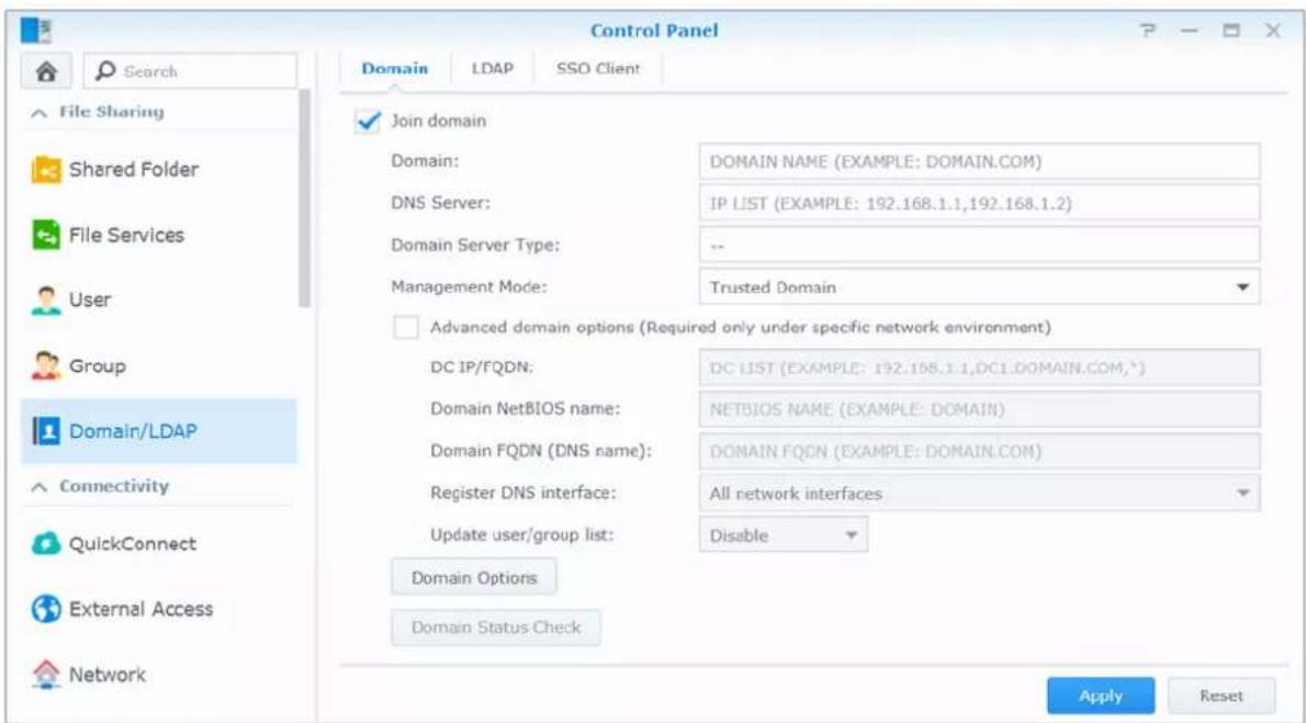 SYNOLOGY DiskStation DS420j - Joindre un Synology NAS à un domaine/LDAP - 1