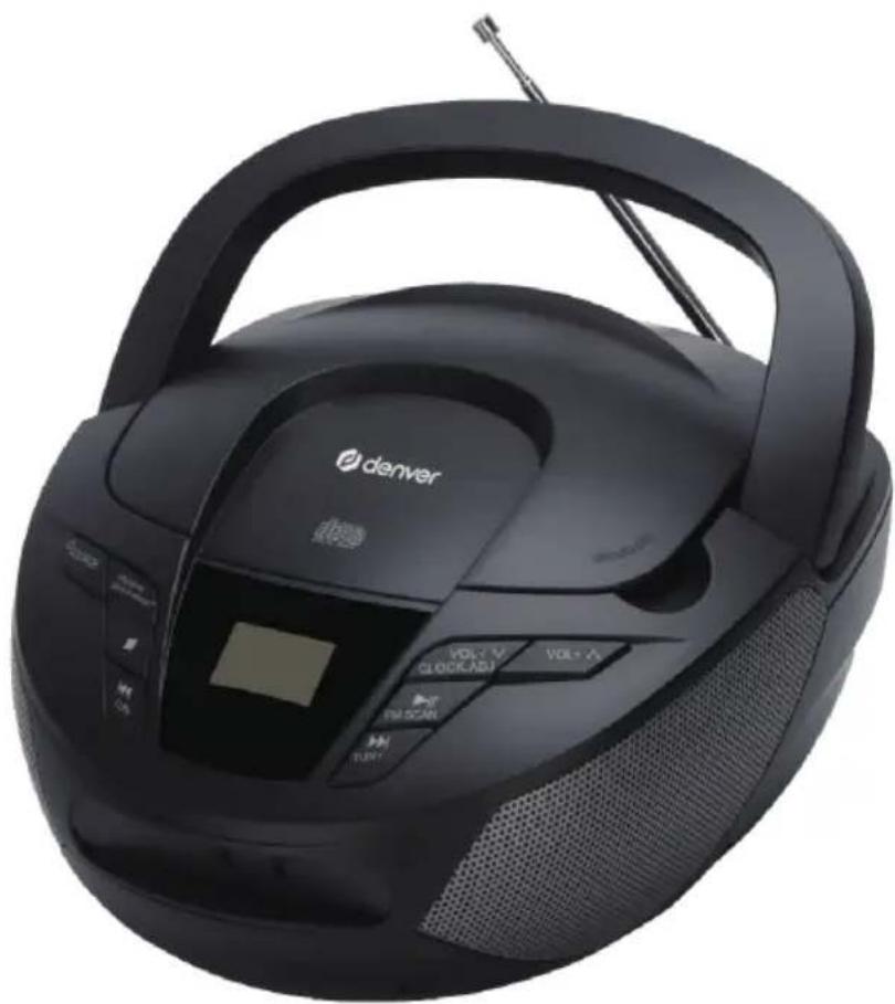 DENVER TC28 - Portable CD Boombox with FM Radio TC-28 - 1