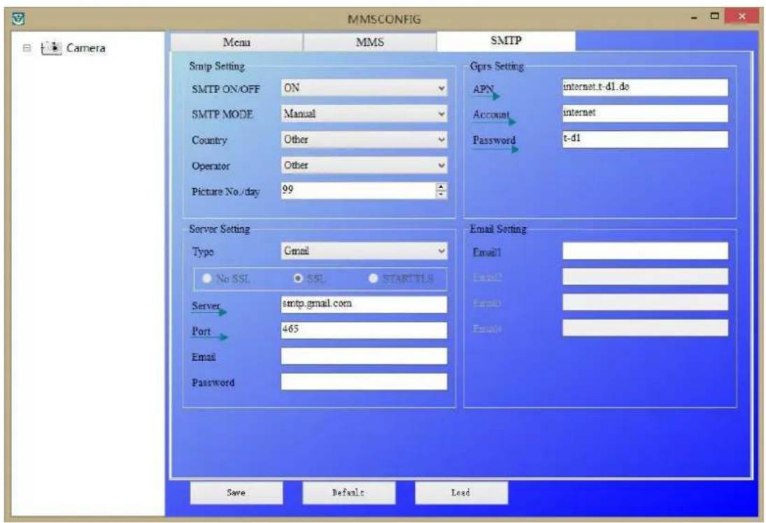 BRAUN BLACK300phone - Configuration avec mmsconfig - 5