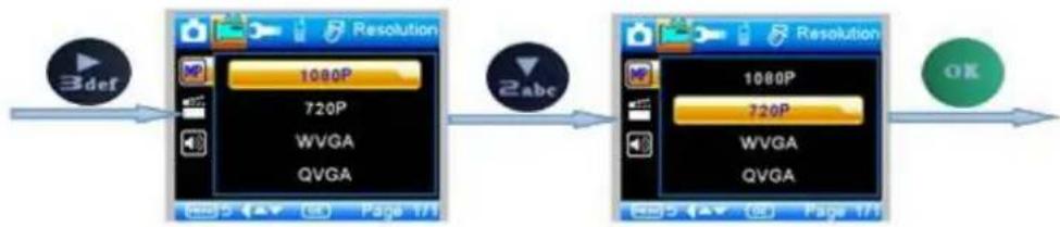 BRAUN BLACK300phone - Einstellungen im Menu Video - 3