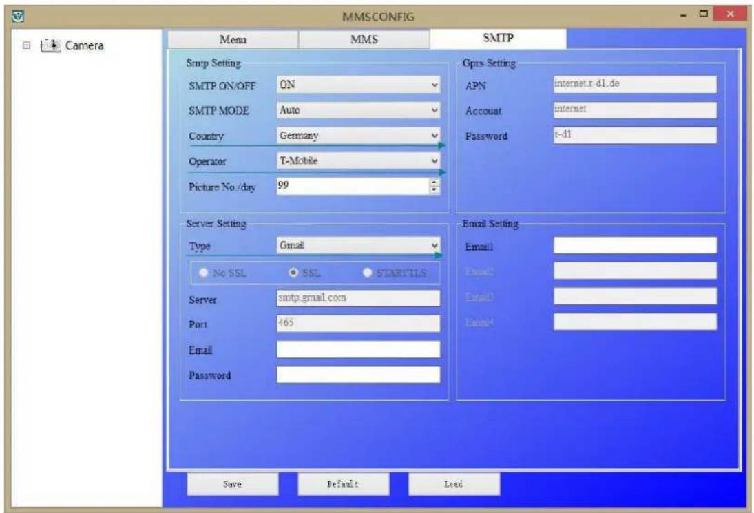 BRAUN BLACK300phone - SMTP einstellen - 1