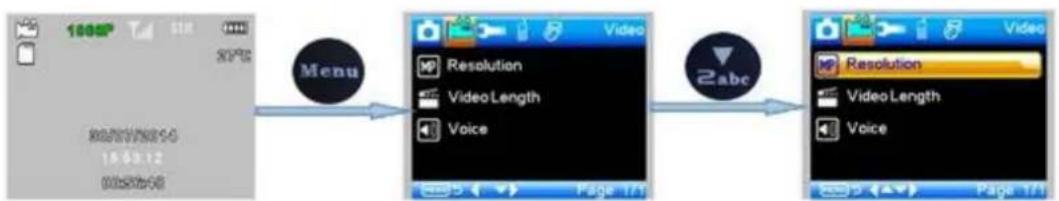 BRAUN BLACK300phone - Einstellungen im Menu Video - 2
