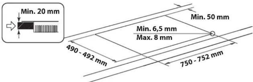 BAUKNECHT CTAR 87432 IN - DIMENSIONI E DISTANZE DA RISPETTARE - 3