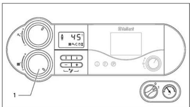 VAILLANT EcoCOMPACT VSC FR 2462C 170 - Aanvoertemperatuur instellen (bij gebruik van een regeltoestel) - 1
