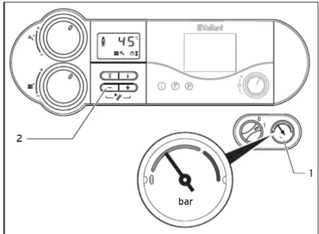VAILLANT EcoCOMPACT VSC FR 2462C 170 - Contrôle de la pression du système - 1