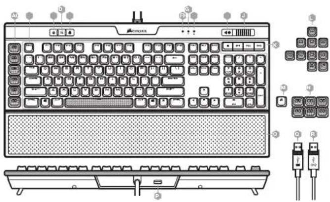 CORSAIR K95 RGB Platinum XT - FACTORY RESET - 1