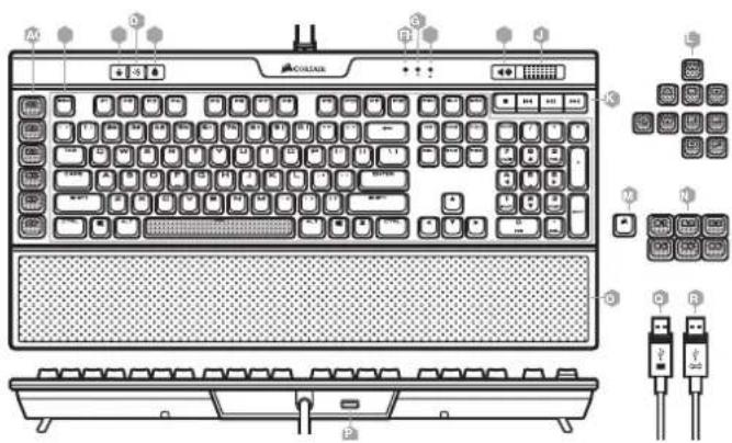 CORSAIR K95 RGB Platinum XT - RéINITIALISATION DES PARAMÉTRES PAR DÉFAUT - 1
