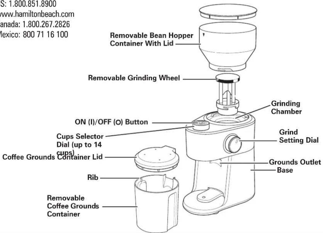 HAMILTON BEACH 80382 - Parts and Features - 1