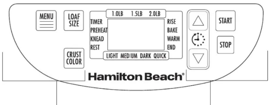 HAMILTON BEACH 29887 - Panel de Control - 1