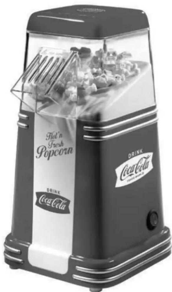 Nostalgia CocaCola 8Cup Hot Air Popcorn Maker - NOSTALGIA - 1