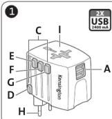 KENSINGTON International Travel Adapter - 1