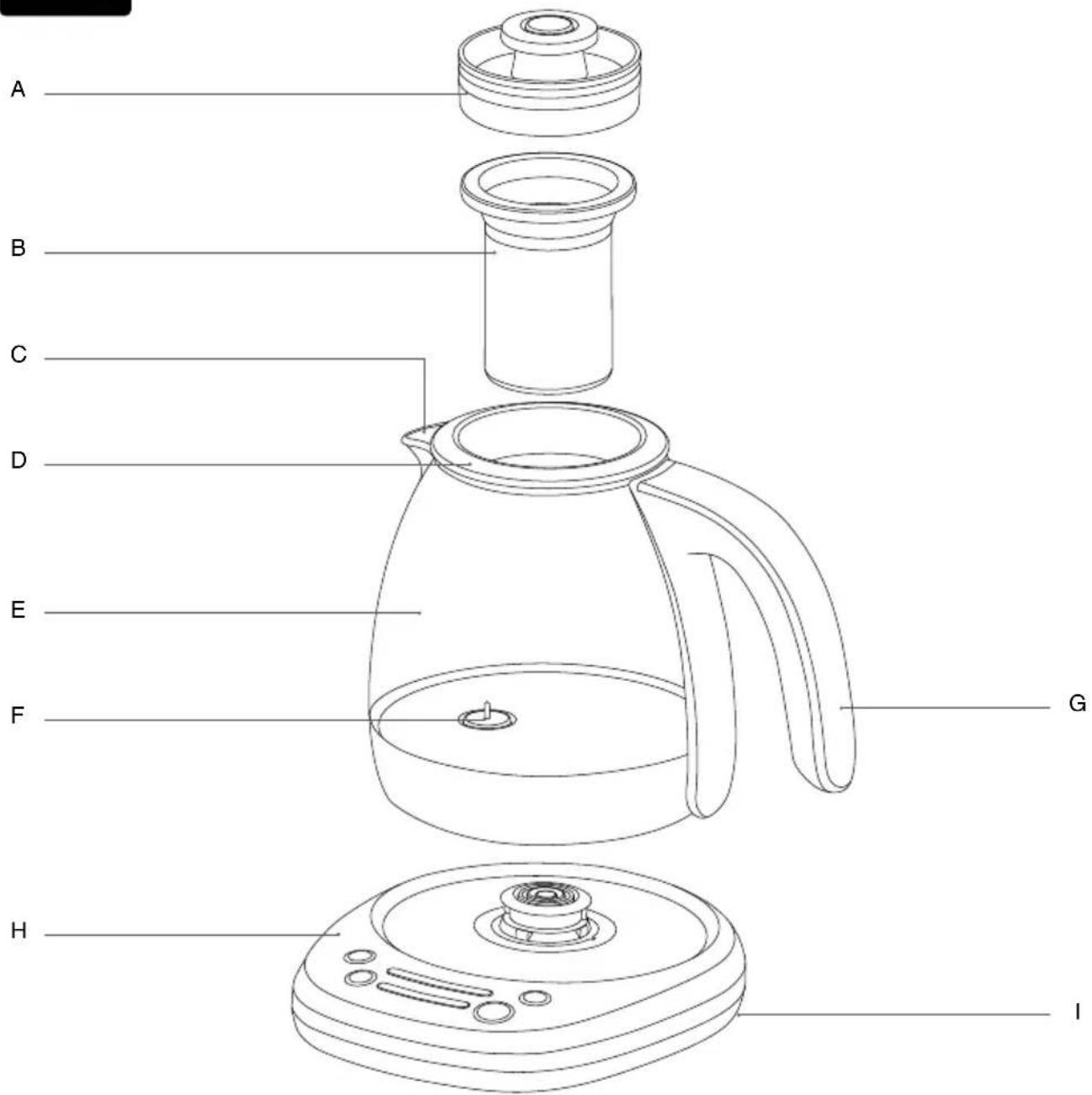 SAGE Smart Tea Infuser Compact STM500 - Composants - 1