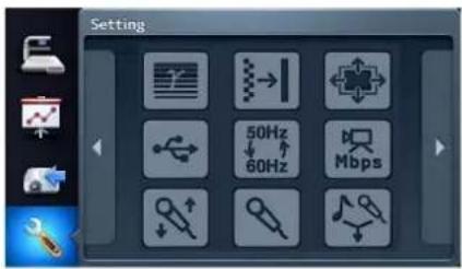 Setting 50Hz 60Hz Mbps