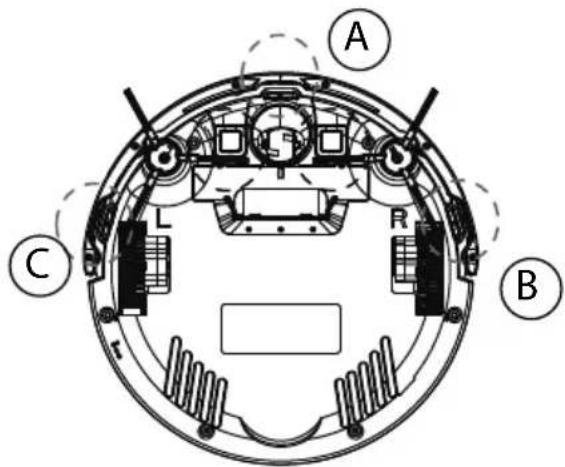 MEDION MD 18600 - Capteurs de l'aspirateur robot - 1