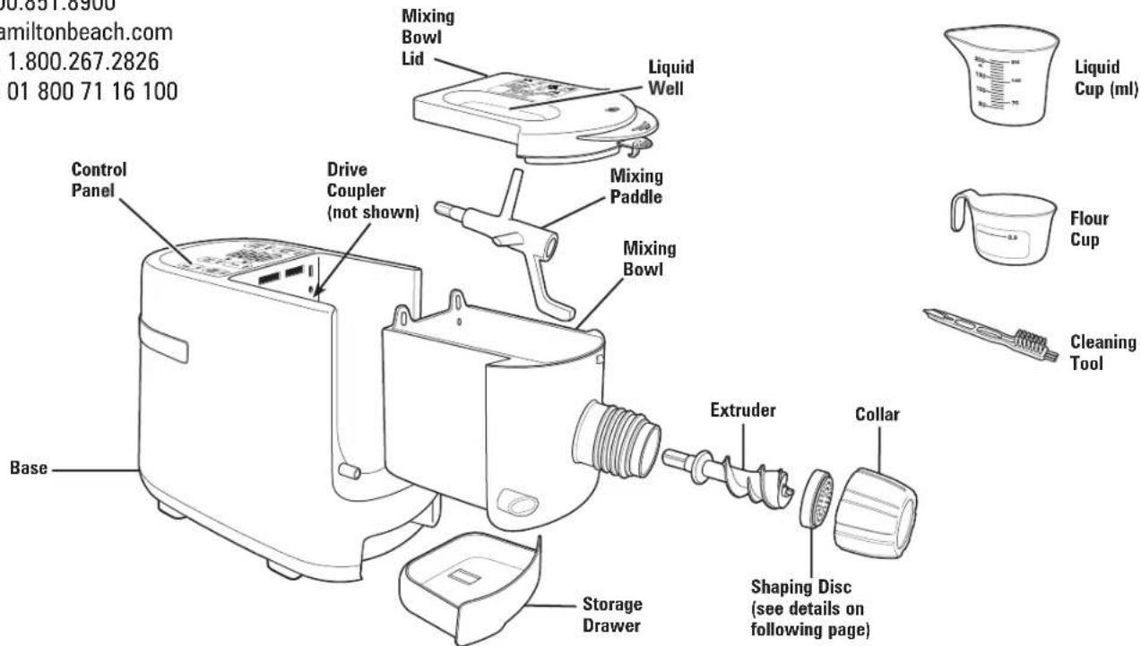 HAMILTON BEACH 86650 - Parts and Features - 1