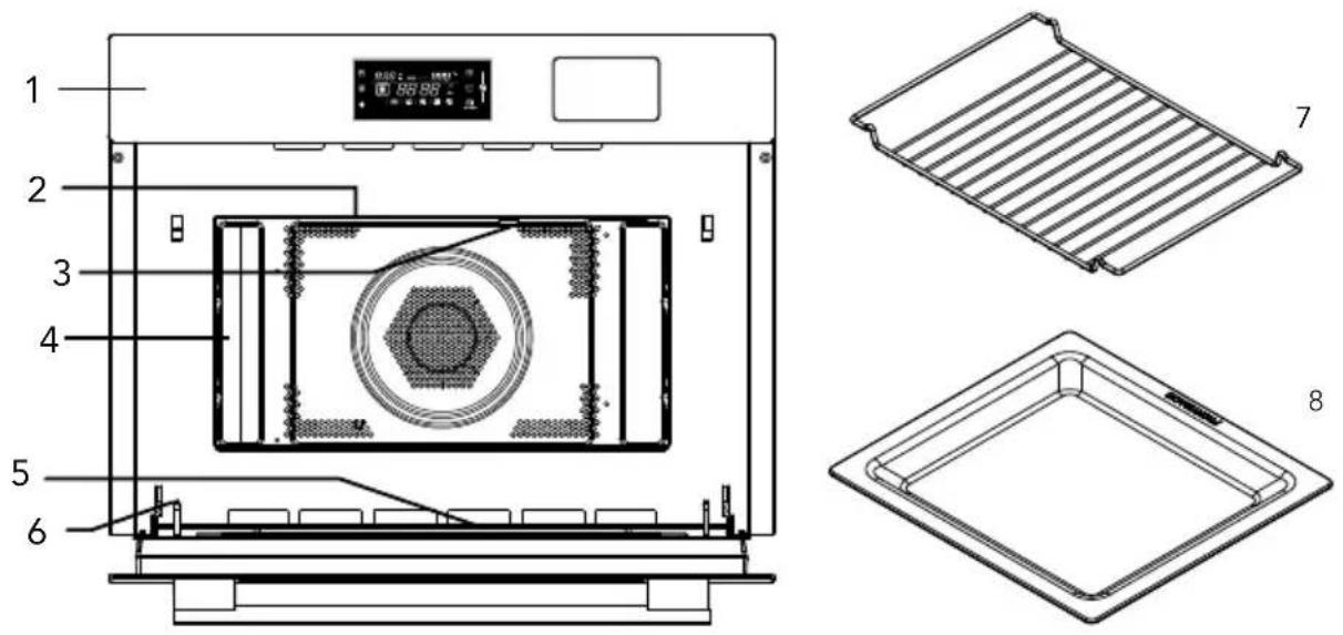 HOOVER HMG441 EX - Names of Oven Parts and Accessories - 1