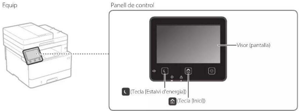 CANON iSENSYS MF449X - Inicieu el funcionament des del panell de control - 1