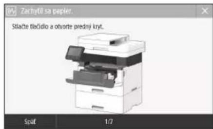 CANON iSENSYS MF449X - Zdá sa, že zariadenie nefunguje Došlo k zaseknutiu papiera - 1