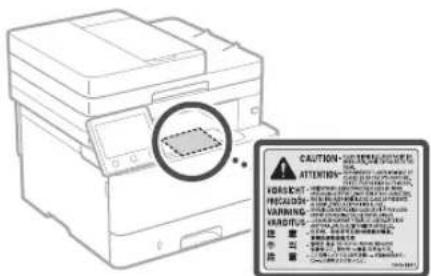 CANON iSENSYS MF449X - Προσοχή - Ακτινοβολία λέιζερ - 1