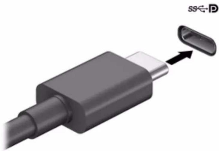 HP ProBook 455R G6 - การเชื่อมต่ออุปกรณ์เข้ากับพอร์ต USB Type-C (เฉพาะบางผลิตภัณฑ์เท่านั้น) - 2