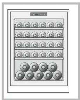 HOTPOINT WL 36 AHA - Stoccaggio con bottiglie Champagnotta - 1