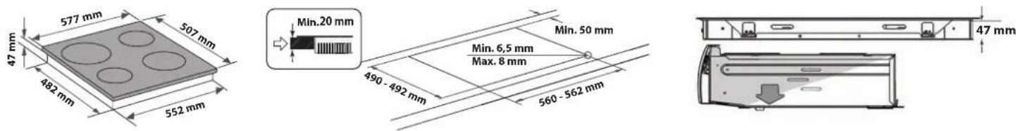 BAUKNECHT CHR 6642 IN - DIMENSIONS AND DISTANCES TO BE MAINTAINED - 3