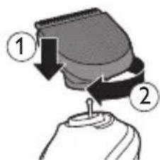 PHILIPS Multigroom series 3000 QG3339 - Fixation et retrait des blocs tondeuses - 2