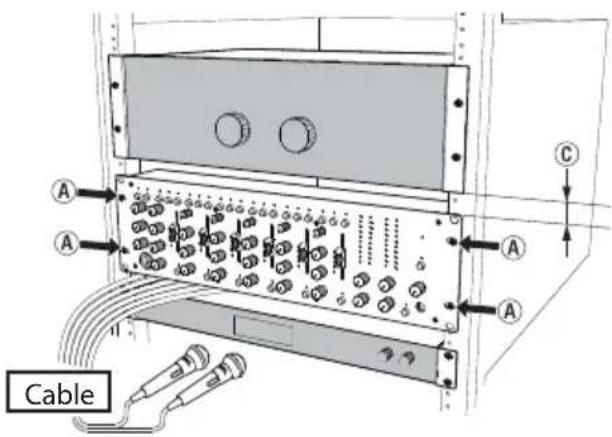 TASCAM MZ372 - Instalación en un espacio 4U - 1