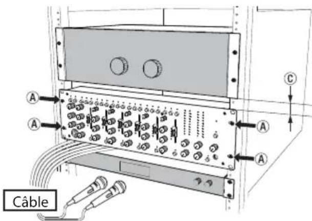 TASCAM MZ372 - Installation dans un espace de 4U - 1