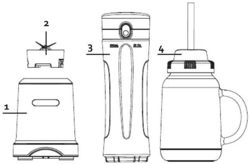 DOMO My Blender DO713BL - PARTS - 1