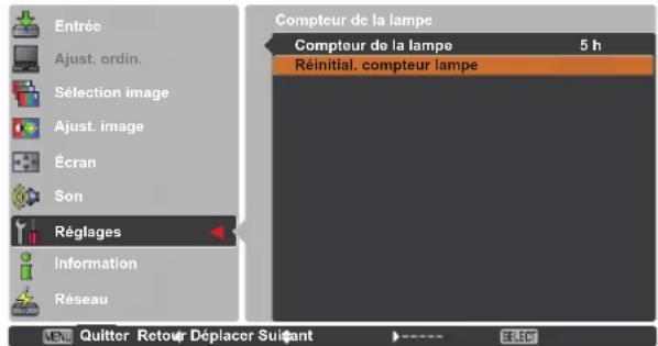 Promethean PRM30 - Remise à zéro du compteur de la lampe - 1