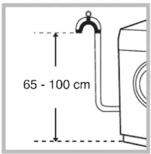 INDESIT WIXXL 105 (EX) 60HZ.C - Connecting the drain hose - 1