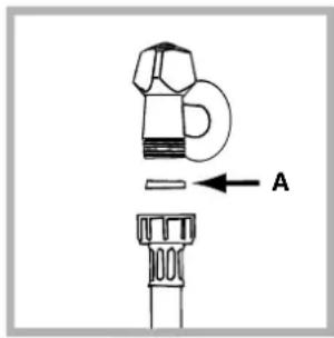 INDESIT WIXL 105 (KW) (V) - Connecting the water inlet hose - 1