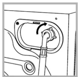 INDESIT WIXL 105 (KW) (V) - Connecting the water inlet hose - 2
