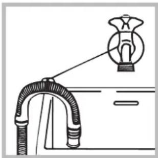 INDESIT WITL 851 (EU) - Raccordement du tuyau de vidange - 2