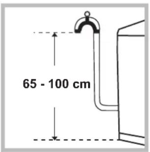 INDESIT WITL 851 (EU) - Conexión del tubo de descarga - 1
