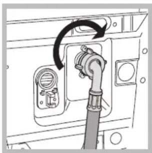 INDESIT WITL 851 (EU) - Raccordement du tuyau d'arrivée de l'eau - 2