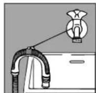 INDESIT WE 12 X (NL) - Raccordement du tuyau de vidange - 2