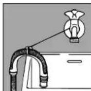 INDESIT W 123 X (NL) (BG) - Aansluiting van de afvoerslang - 3