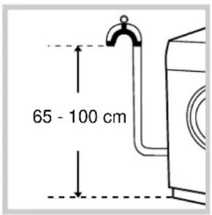 INDESIT SIXL 149 D (EU) - Raccordement du tuyau de vidange - 1