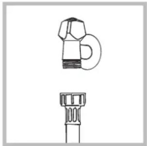 INDESIT IWC 51451 EU - Aansluiting van de watertoevoerbuis - 1