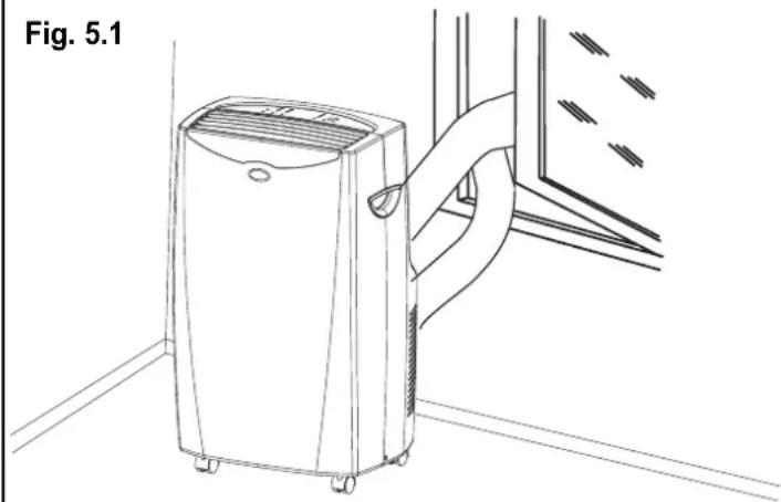 SUPRA Blizair Twin 4100 - Version à 2 gains.: Evacuation d'air chaud et entrée d'air extérieur par l'entretaillement d'une porte ou une fenêtre. - 1